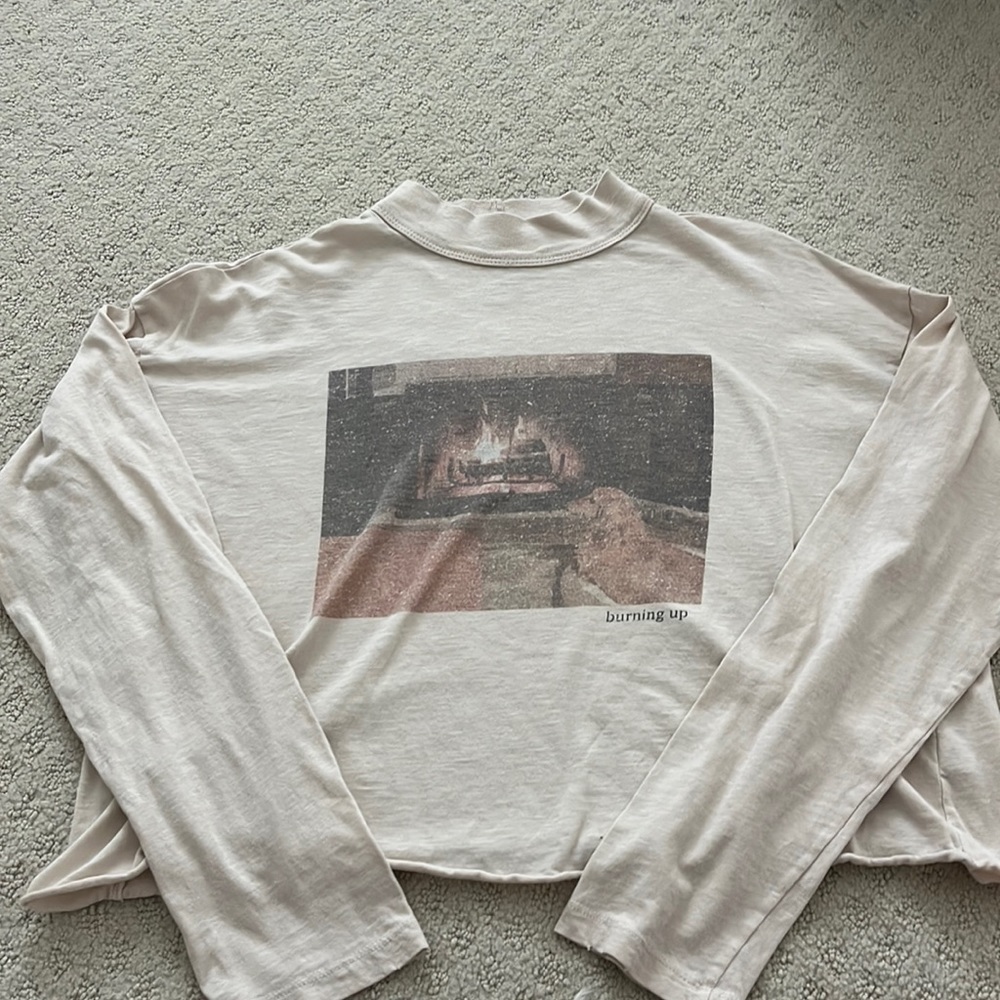 Aerie brown turtle neck crop top